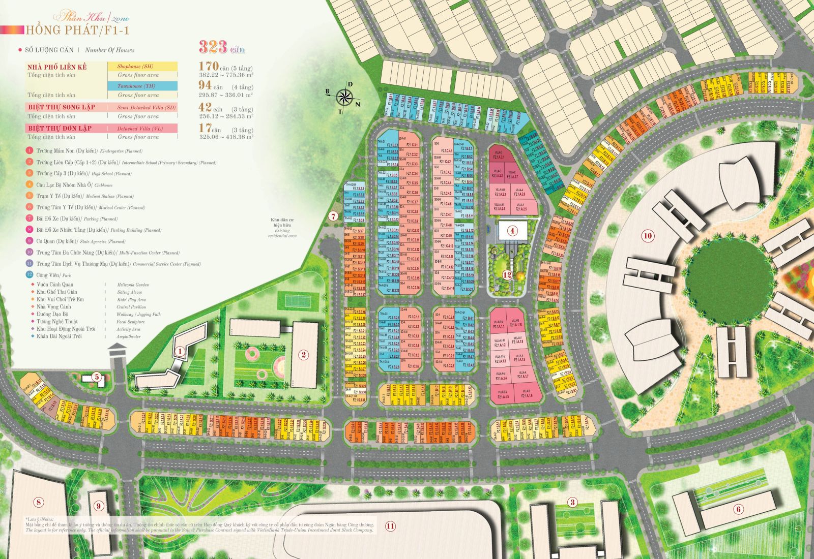 mặt bằng đợt 1 ra 323 lô hồng hạc city
